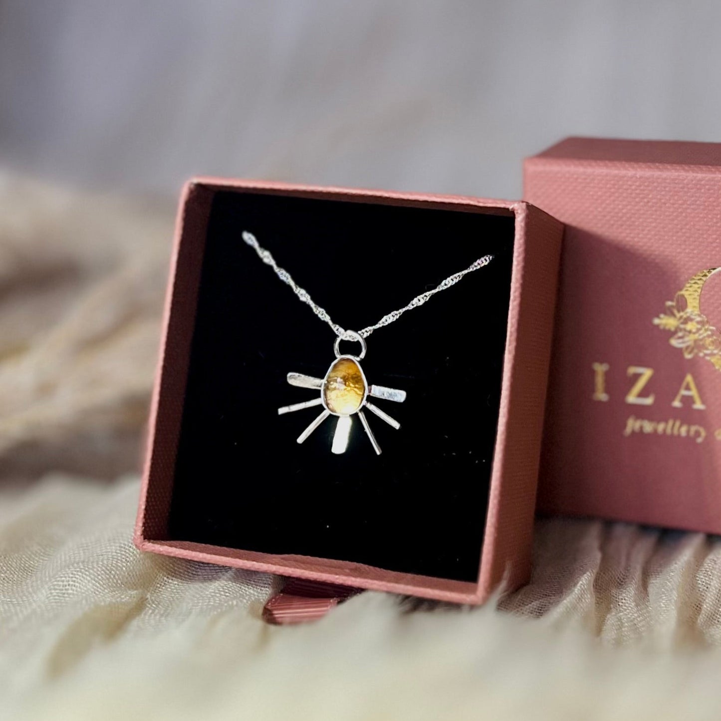Citrin Sun Necklace