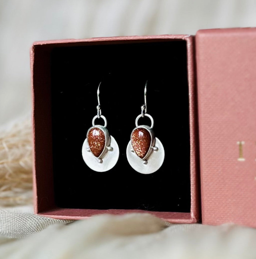 Silver Sandstone Earrings