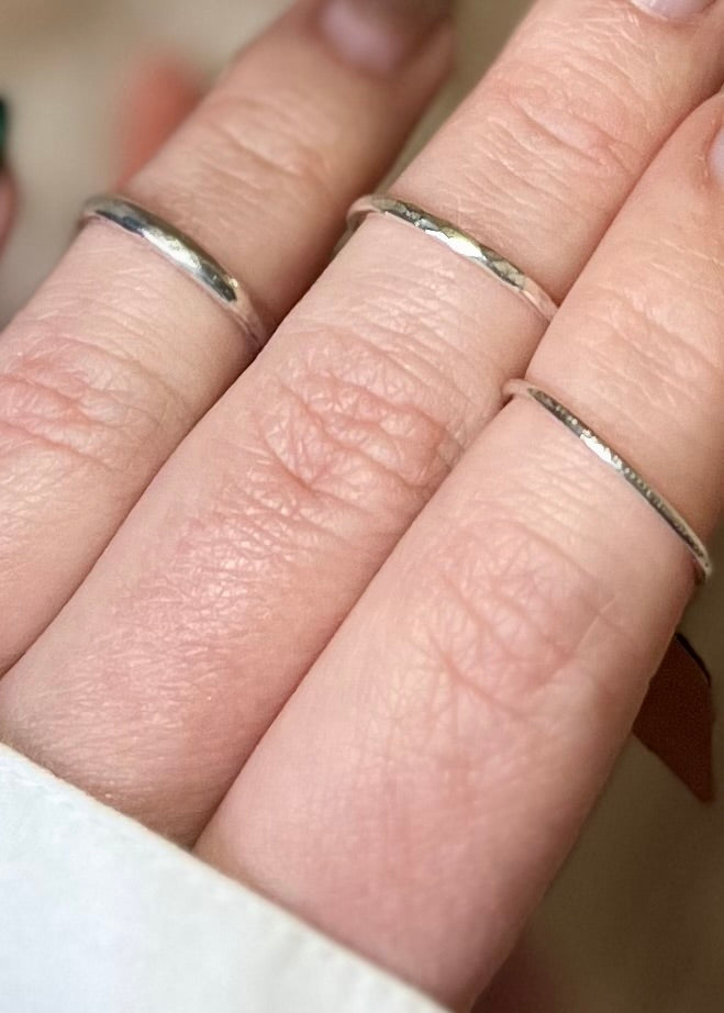 Recycled Sterling Silver Stacking Rings