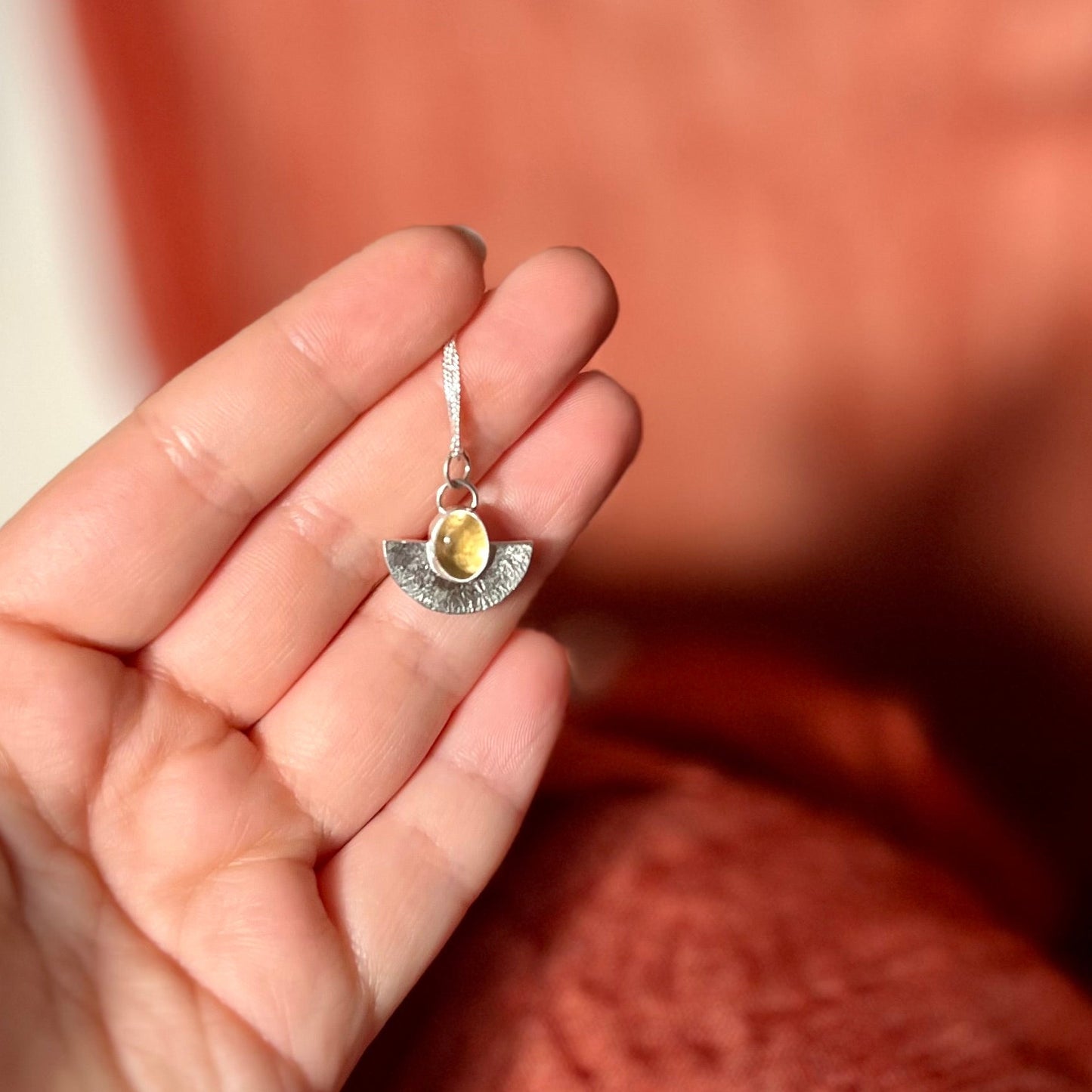 Sterling Silver Citrine necklace