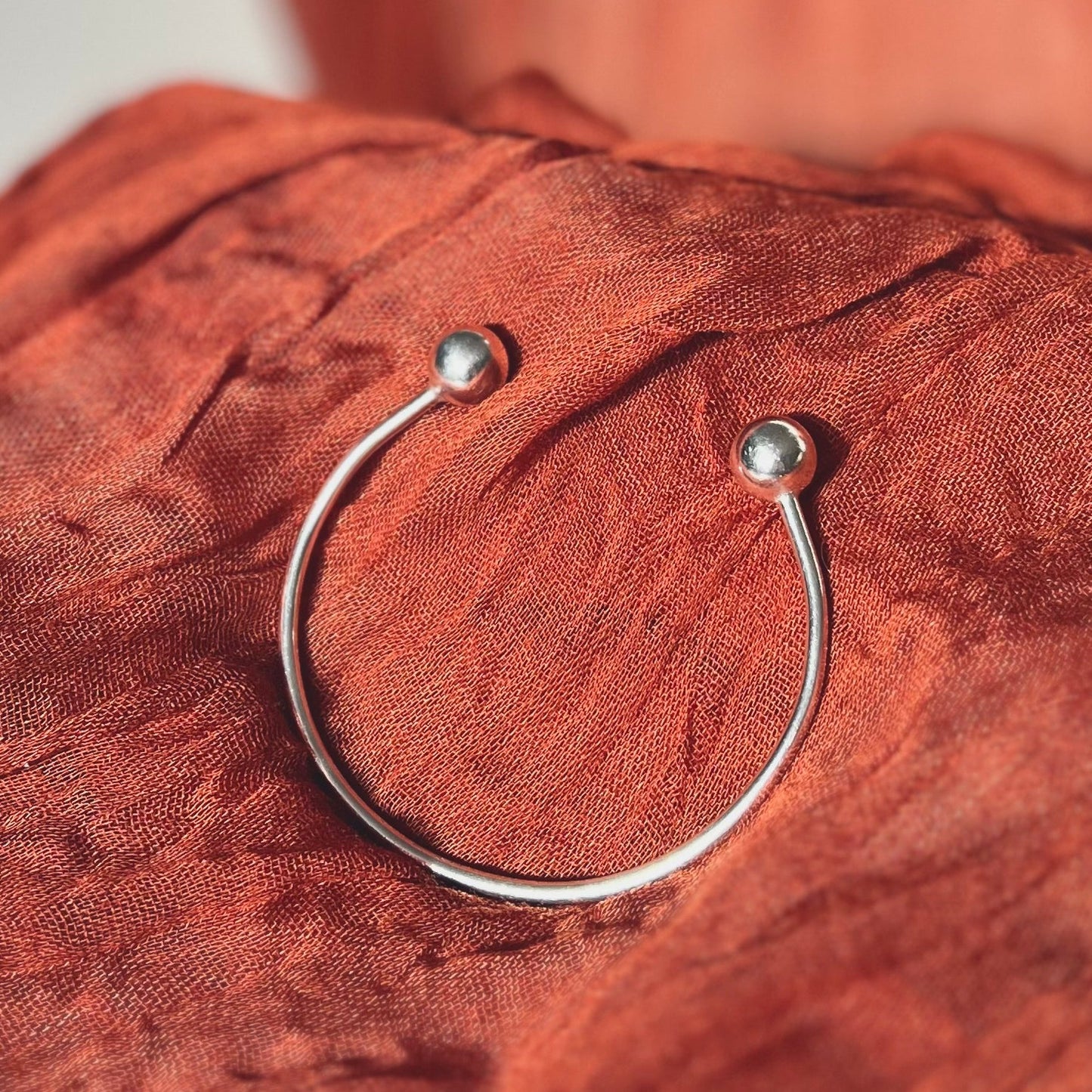 Handmade Sterling Silver Torque Bangle