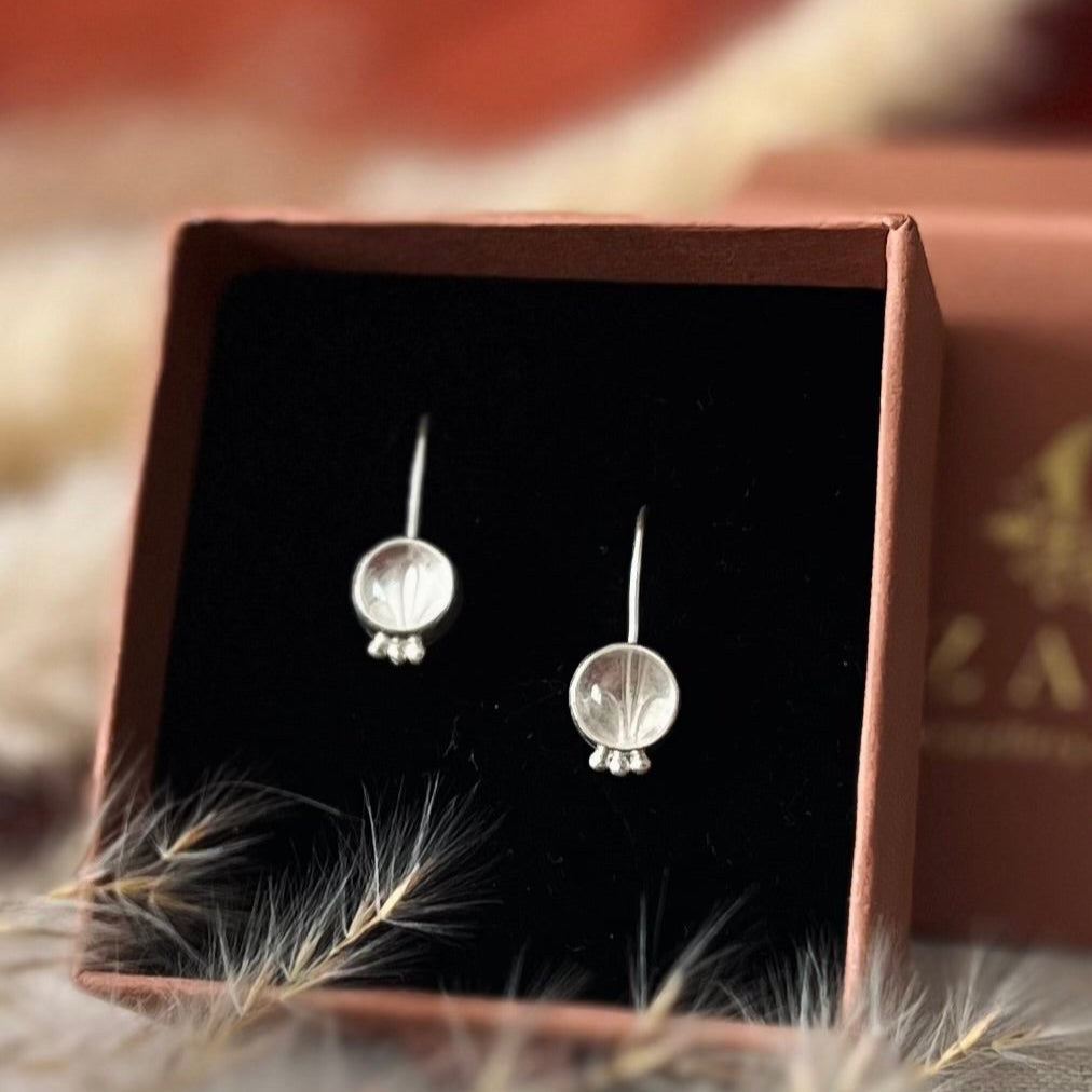 Clear Quartz Drop Earrings