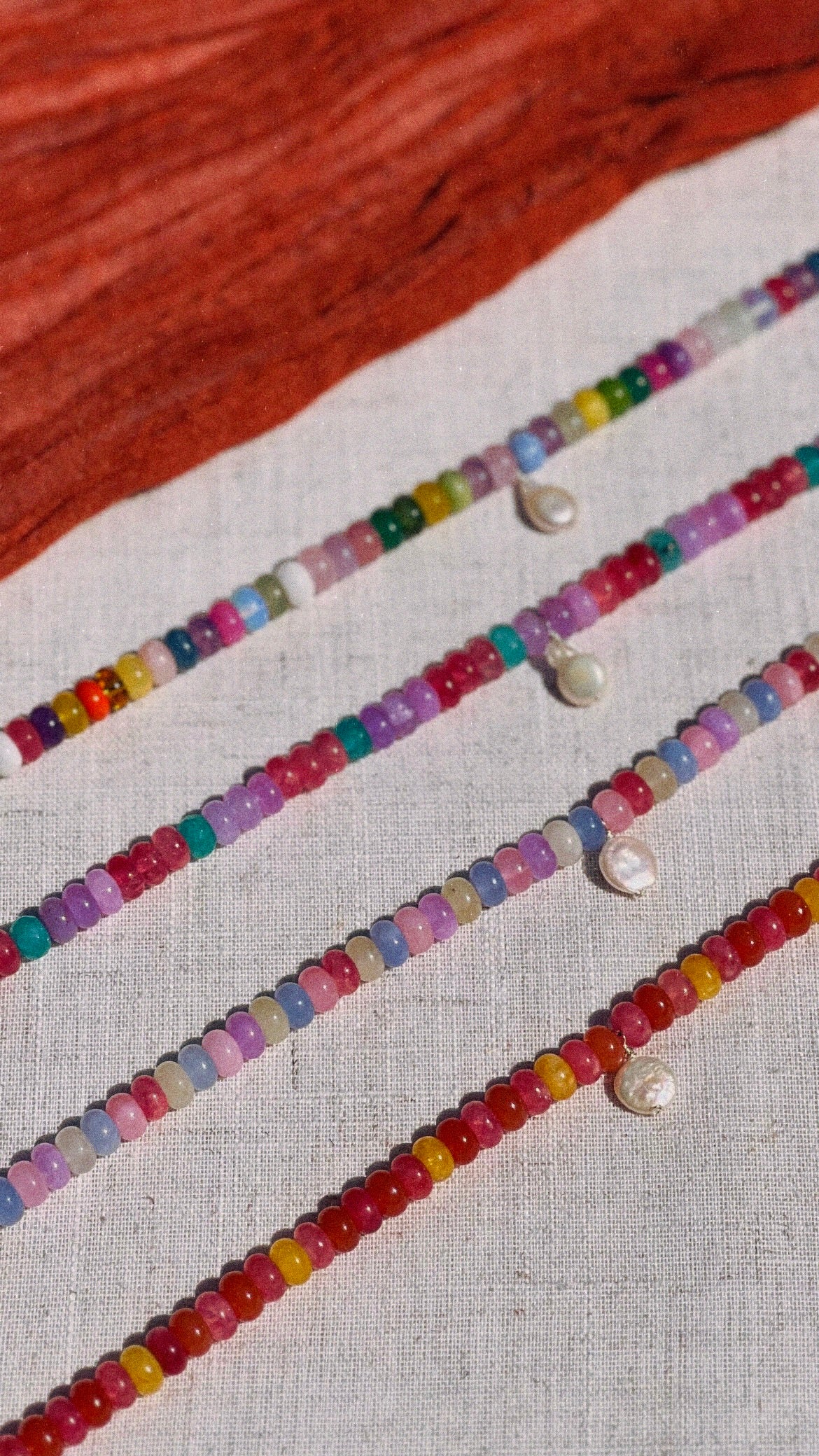 Solaris Gemstone Necklace | Freshwater Pearl & Sterling Silver