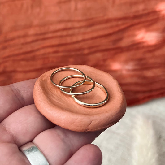 Recycled Gold Stacking Rings