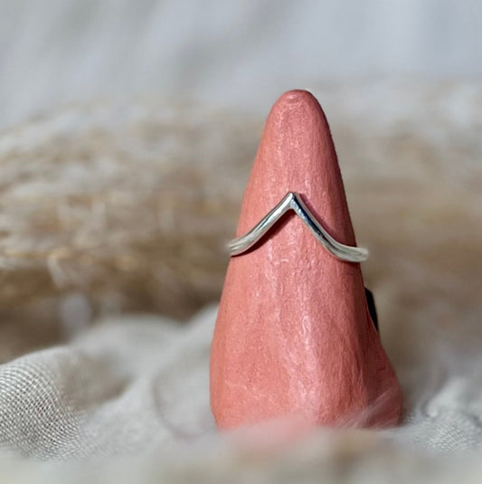 Recycled Sterling Silver Wishbone Stacking Ring