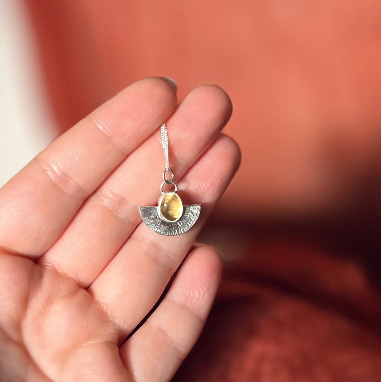 Sterling Silver Citrine necklace