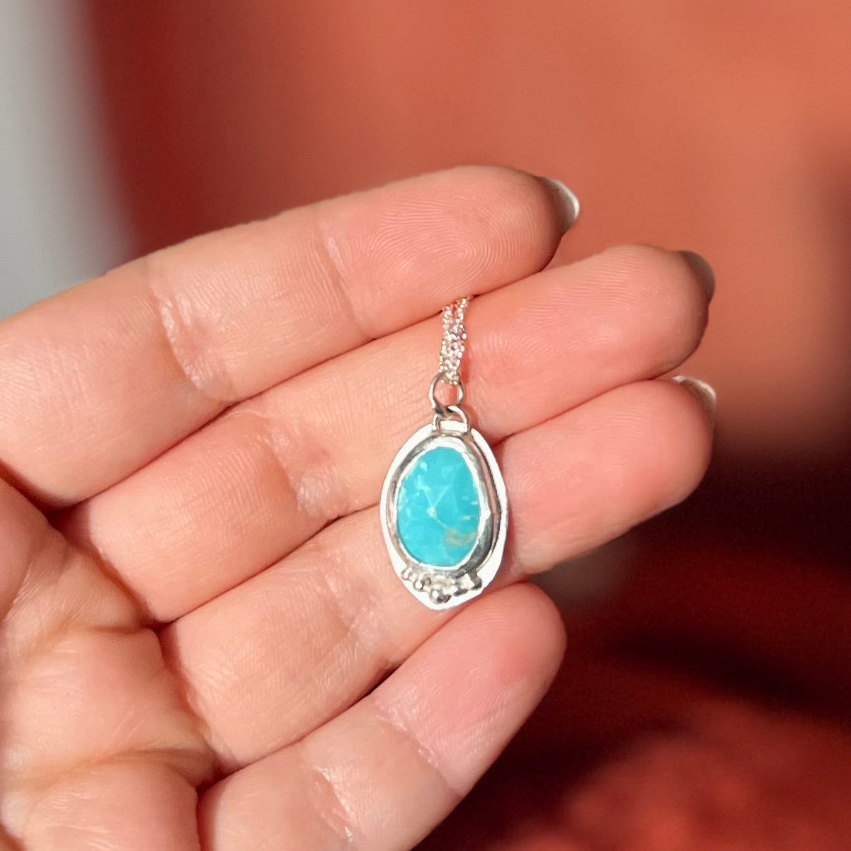 Sterling Silver Turquoise Necklace