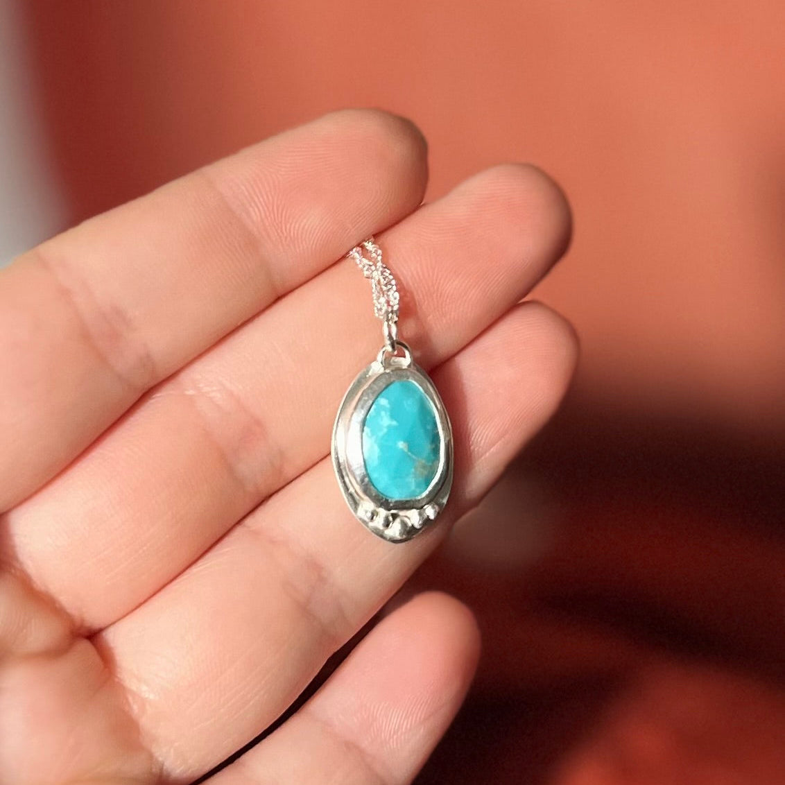 Sterling Silver Turquoise Necklace