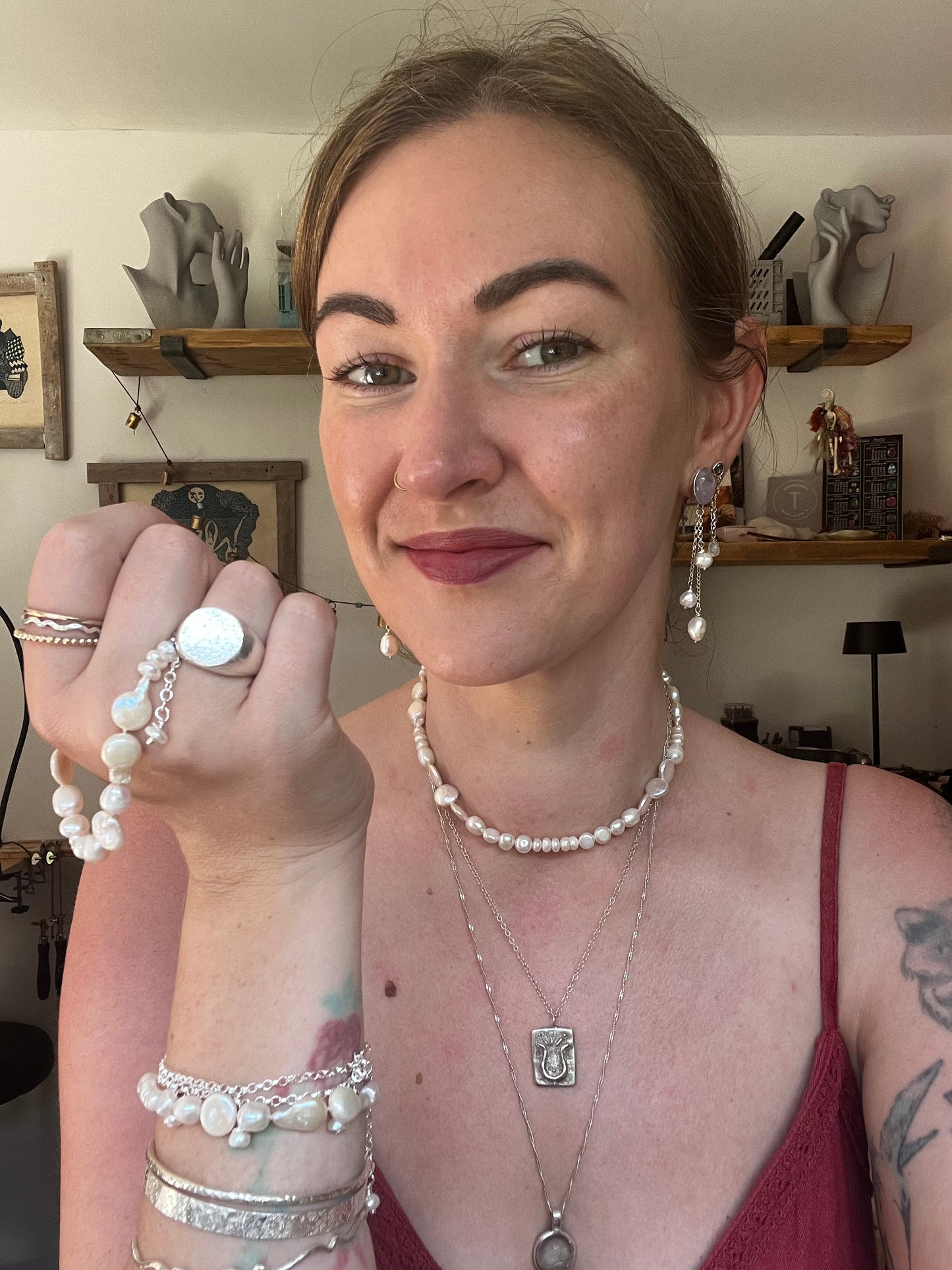 Luna Freshwater Pearl Necklace | Sterling Silver | Solana Collection