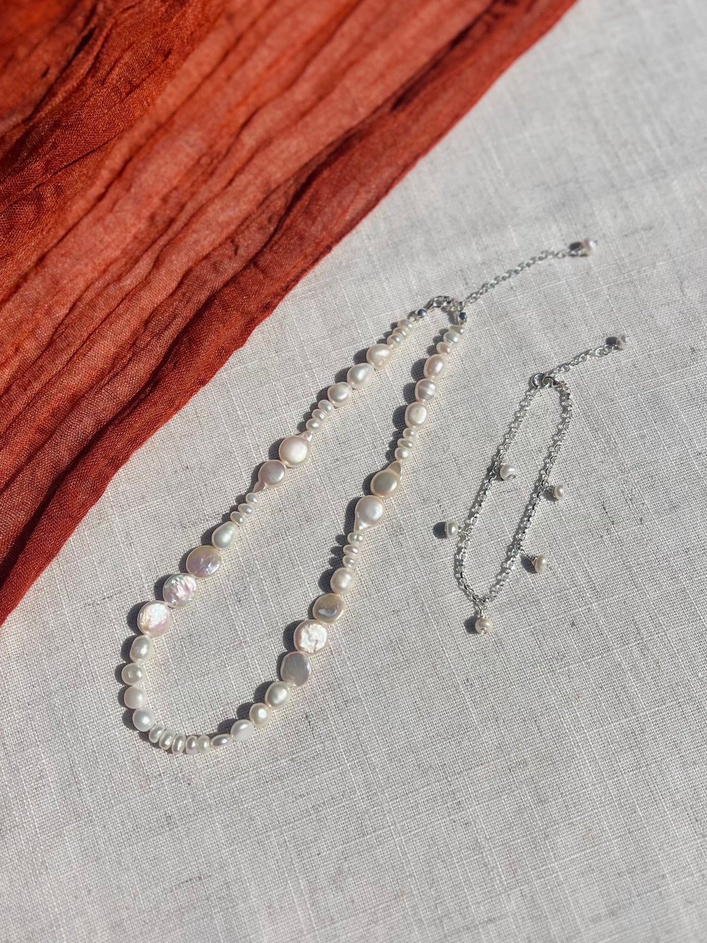 Solana Dainty Whisper Charm Bracelet (Pearl or Ruby)