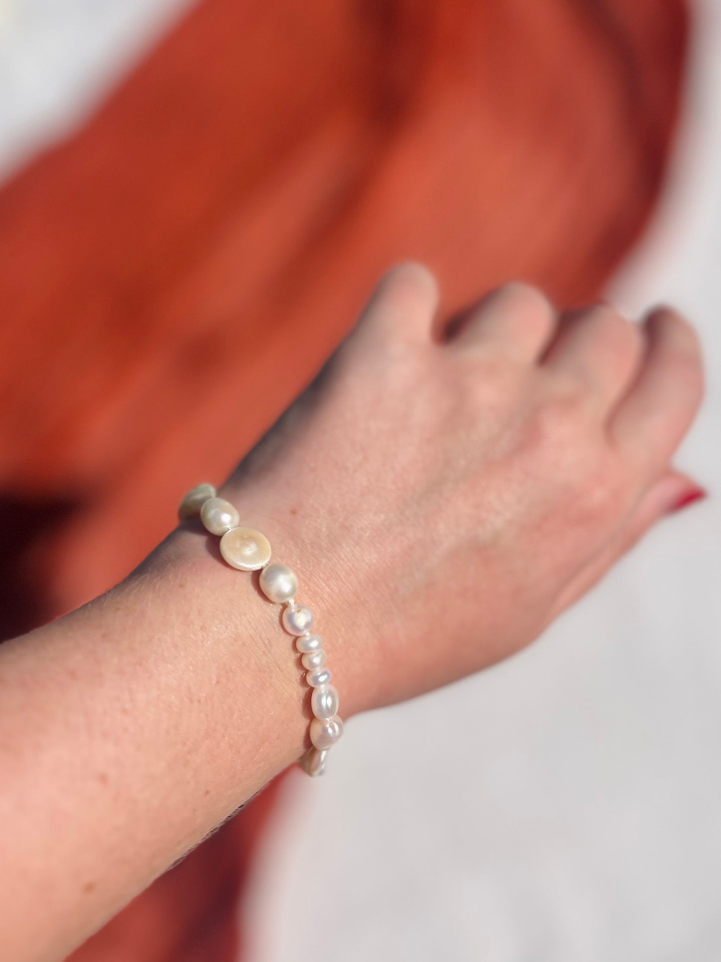 Luna Freshwater Pearl Bracelet | Sterling Silver | Solana Collection