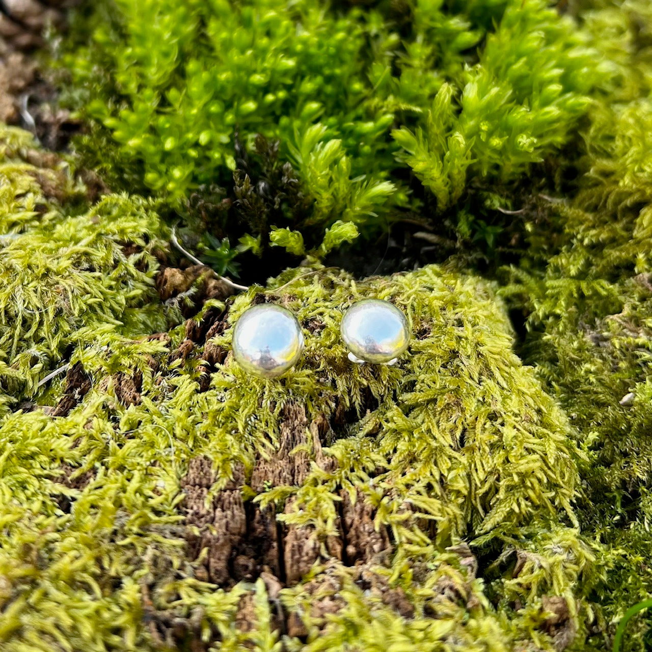 Recycled Sterling Silver Bubble Studs